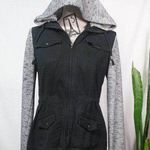Black and Gray Demin Jacket